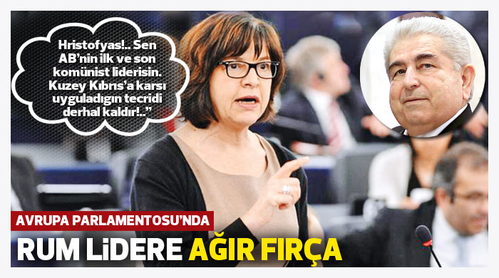 Rum lidere ağır fırça Rum lidere ağır fırça