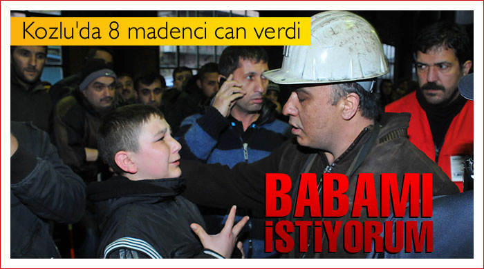 Kozlu&#039;da 8 madenci can verdi