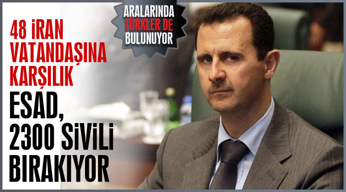 Esad, 2130 sivili bırakıyor Esad, 2130 sivili bırakıyor