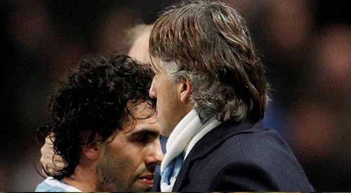 Tevez&#039;den Mancini&#039;ye mesaj