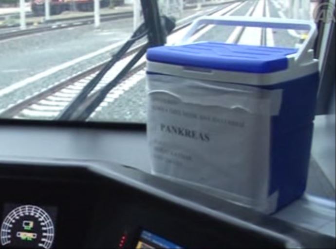 Yüksek hızlı trenle organ transferi