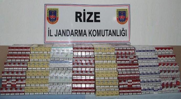 Rize&#039;de kaçak sigara operasyonu