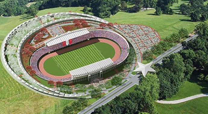 Türkiye'nin ilk Ay-Yıldızlı stadı tamamlanıyor