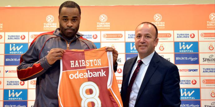 Galatasaray Hairston'a imza attırdı Galatasaray Hairston'a imza attırdı