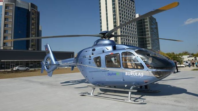 Helikopter taksi ilk seferini yaptı Helikopter taksi ilk seferini yaptı