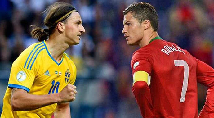 Ronaldo 1 - İbrahimovic 0 Ronaldo 1 - İbrahimovic 0