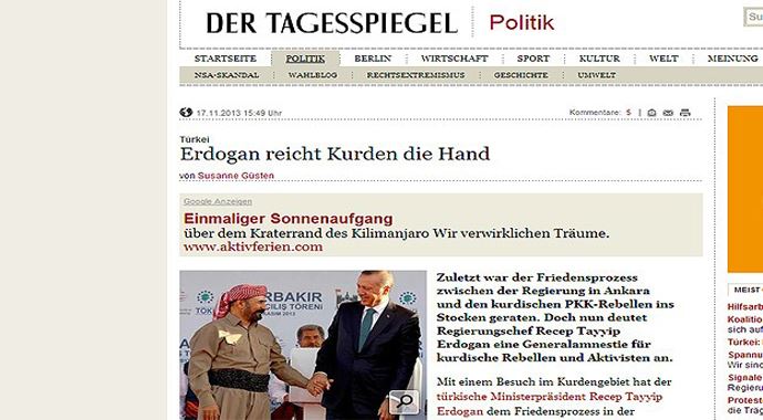 Başbakan Erdoğan ve Mesut Barzani görüşmesi Alman basınında