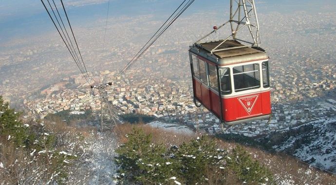 Bursa&#039;da teleferik heyecanı