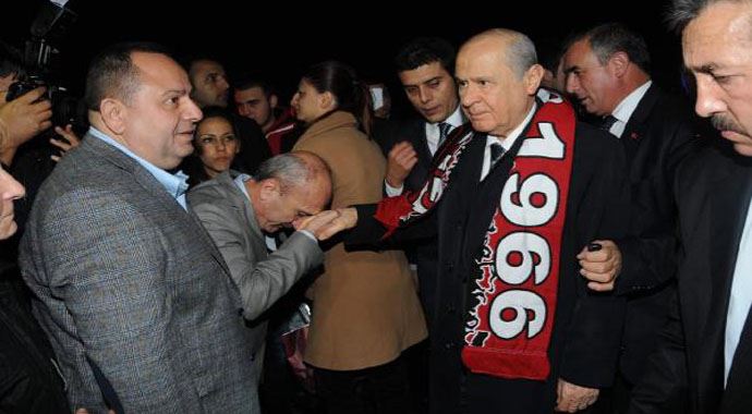 Devlet Bahçeli'ye Antalya'da coşkulu karşılama