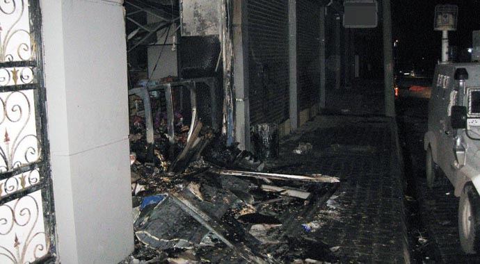 Silopi'de markete molotoflu saldırı