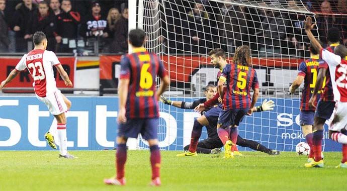 Messi&#039;siz Barcelona&#039;ya Ajax darbesi