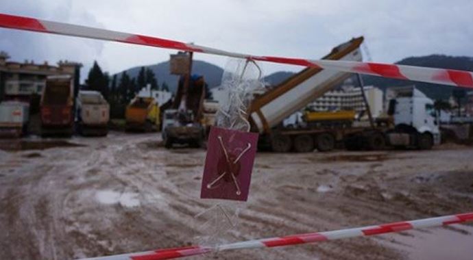 Lüks otel inşaatı ikinci kez mühürlendi