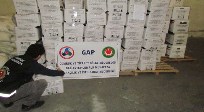 Gaziantep&#039;te 10 ton kaçak çay ele geçirildi