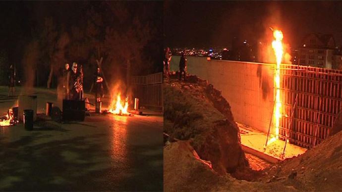 ODTÜ'de molotoflu 'yol' protestosu ODTÜ'de molotoflu 'yol' protestosu