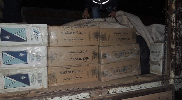 Gaziantep'te 82 bin paket sigara ele geçirildi
