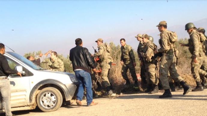 Hatay&#039;da köylülerle askerler arasında kavga