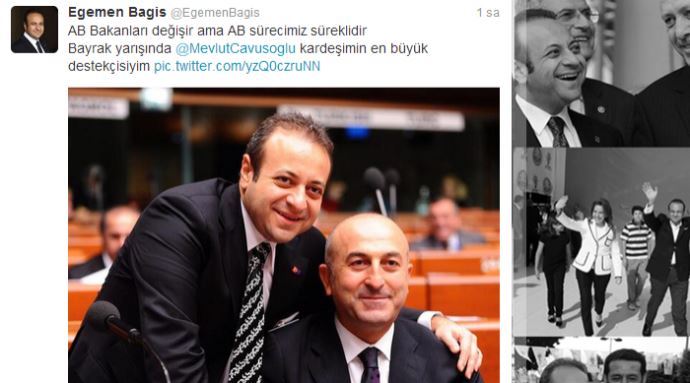 Egemen Bağış Çavuşoğlunu kutladı Egemen Bağış Çavuşoğlunu kutladı