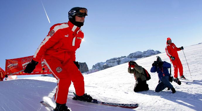 İşte Schumacher&#039;in düşme anı