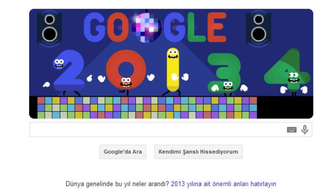 Google'dan yılbaşına özel doodle Google'dan yılbaşına özel doodle