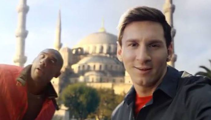 Kobe ve Messi THY için dünya turunda