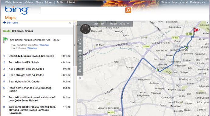 Bing yeni haritasıyla Google'a karşı Bing yeni haritasıyla Google'a karşı