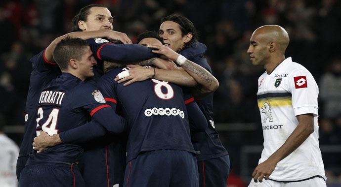 Paris Saint Germain sahasında Sochaux'yu 5-0 yendi