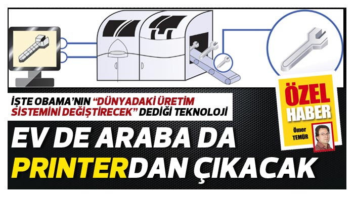 Ev de otomobil de &#039;printer&#039;dan çıkacak