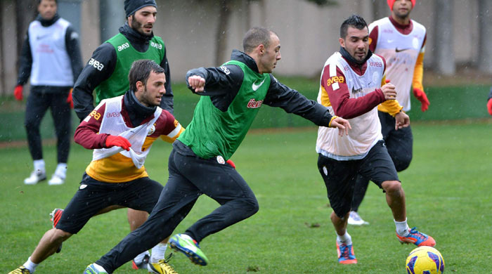 Galatasaray, taktik çalıştı Galatasaray, taktik çalıştı