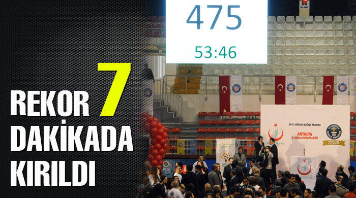 Rekor 7 dakikada kırıldı