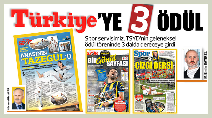 Türkiye'ye 3 ödül Türkiye'ye 3 ödül