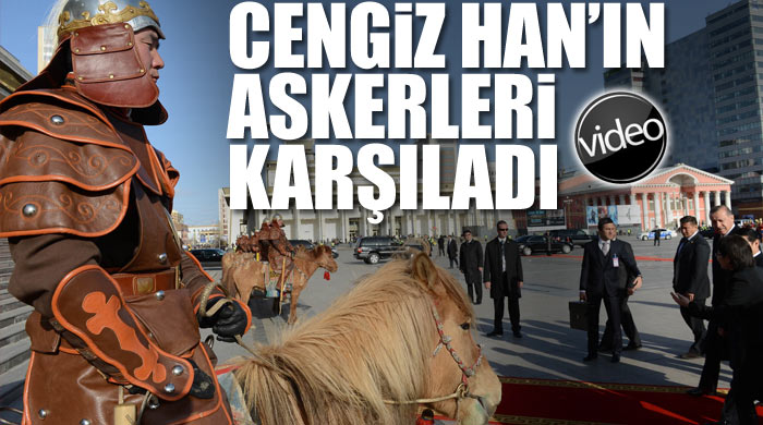 Cengiz Han'ın askerleri karşıladı Cengiz Han'ın askerleri karşıladı