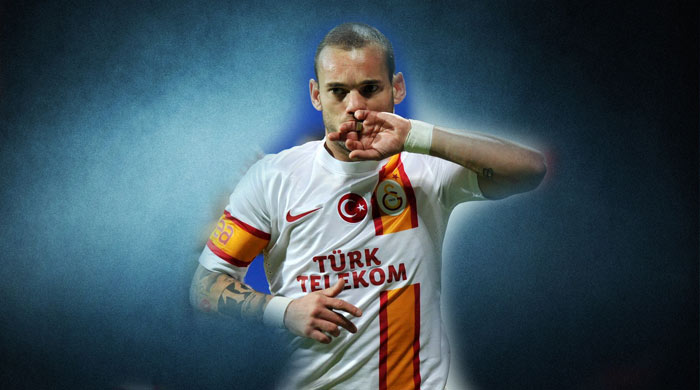 Galatasaray'da Sneijder'in yıldızı parladı