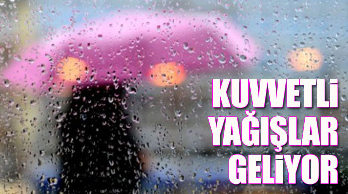 Kuvvetli yağış uyarısı