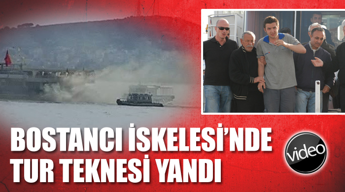 Bostancı İskelesi&#039;nde tekne yangını