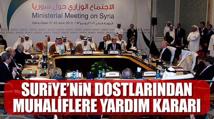 "Suriye'nin Dostları"ndan muhaliflere askeri yardım kararı