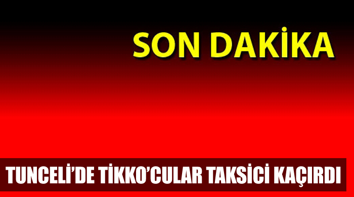 Tunceli'de TİKKO'cular taksici kaçırdı Tunceli'de TİKKO'cular taksici kaçırdı