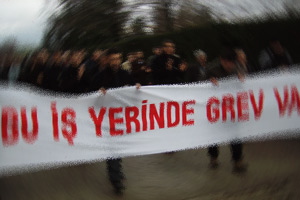 Çelik işçisi grevde Çelik işçisi grevde