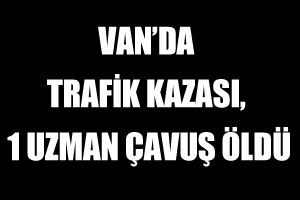 Van'da trafik kazası, 1 uzman çavuş öldü Van'da trafik kazası, 1 uzman çavuş öldü