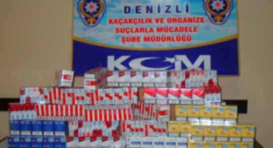 Denizli'de 50 bin paket kaçak sigara ele geçirildi Denizli'de 50 bin paket kaçak sigara ele geçirildi