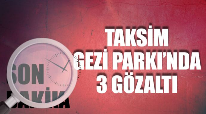 Gezi Parkı'nda 3 kişi gözaltına alındı Gezi Parkı'nda 3 kişi gözaltına alındı