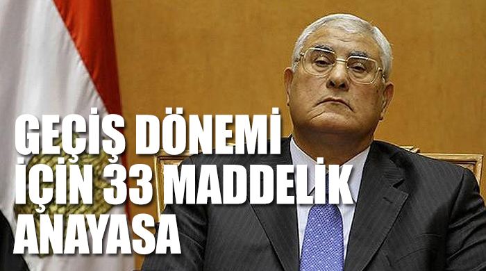 Geçiş dönemi için 33 maddelik anayasa Geçiş dönemi için 33 maddelik anayasa