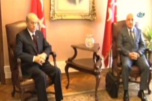 Cemil Çiçek, Devlet Bahçeli görüşmesi başladı Cemil Çiçek, Devlet Bahçeli görüşmesi başladı