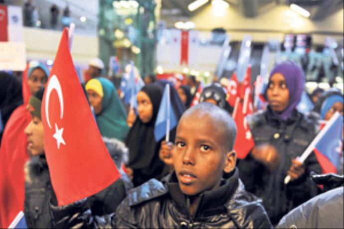 Somali&#039;de Türkiye&#039;ye destek pankartları