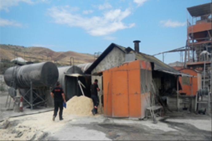 Zift tankında yangın çıktı 