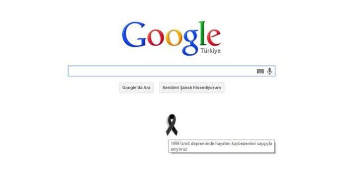 Google 17 Ağustos depremini unutmadı