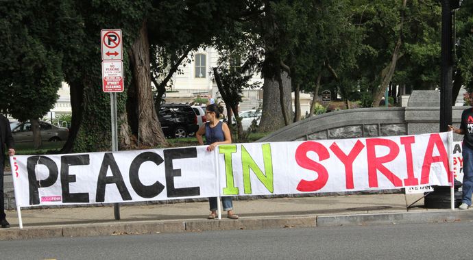 ABD'de 'Savaş istemiyoruz' gösterisi ABD'de 'Savaş istemiyoruz' gösterisi