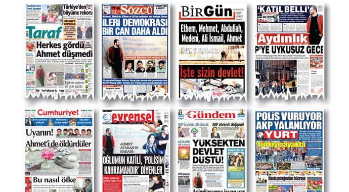 Bu da mı tesadüf, 10 gazete 'düşme' görüntülerini görmedi