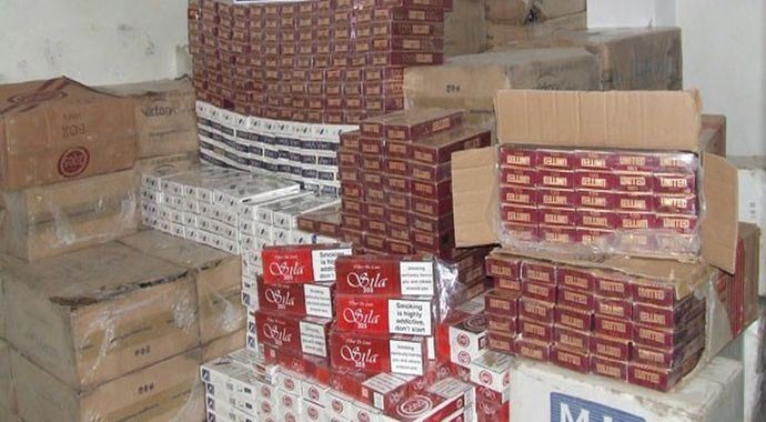 Alanya'da 102 bin kaçak sigara imha edildi