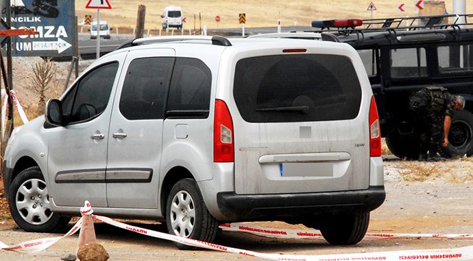 Kayseri&#039;de çevirilen araçta korkutan cisim