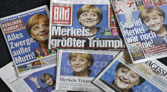 Angela Merkel'in zaferi Alman basınında Angela Merkel'in zaferi Alman basınında